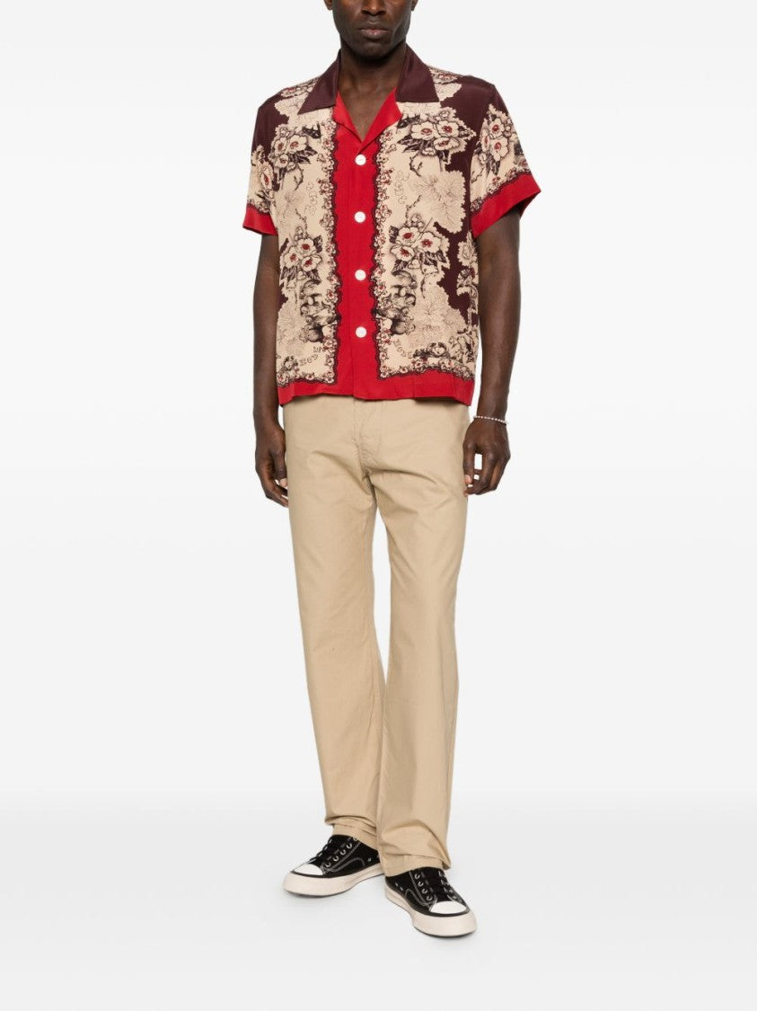 Moschino Brown Silk And Nylon Tailored Trousers