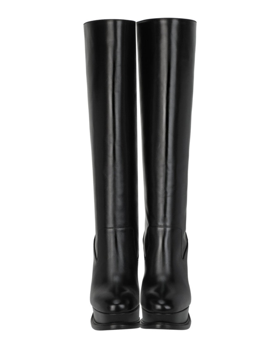 Alexander Mcqueen Leather Knee-High Boots