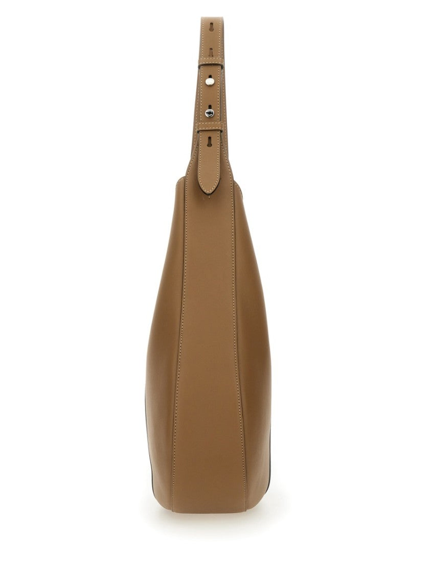 Tod's Brown Calfskin Hobo Bag