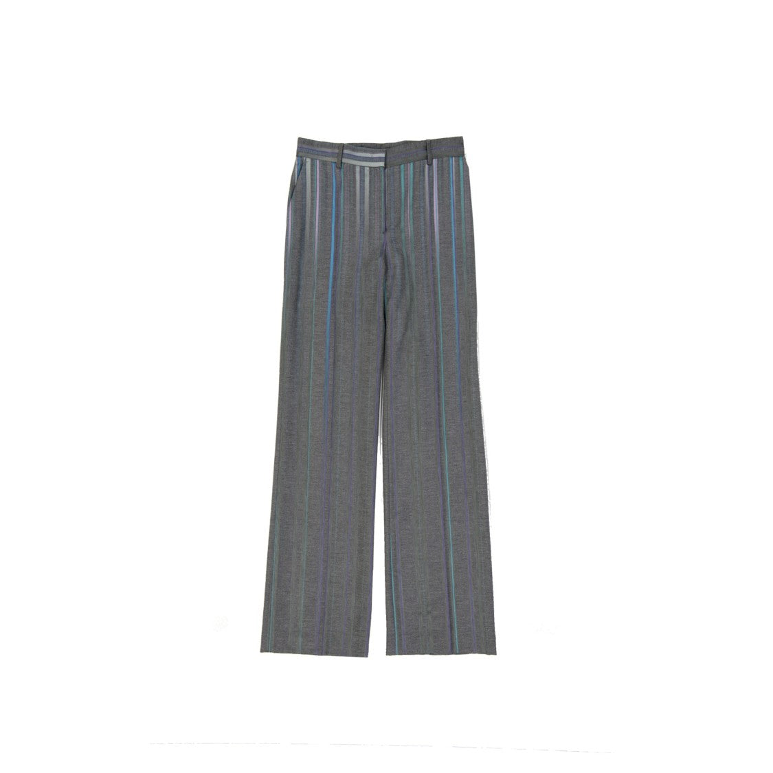 Alberta Ferretti Flared Leg Wool Blend Trousers