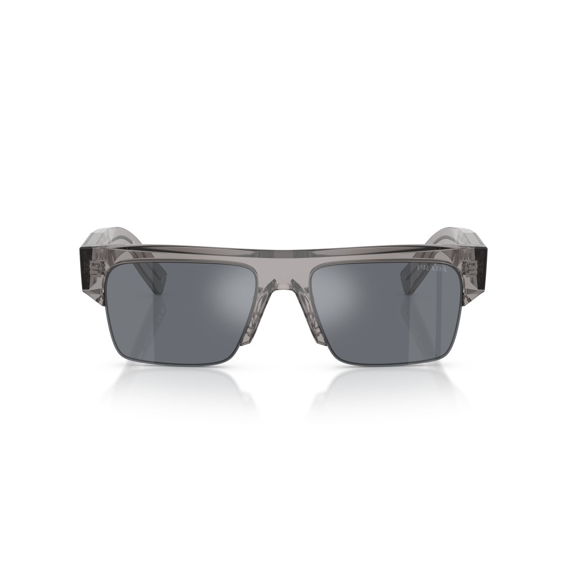 Prada 0Pr D12su Translucent Grey Acetate Sunglasses