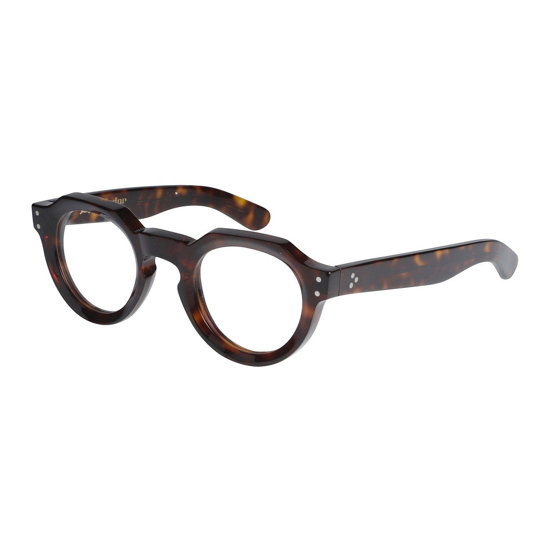 Kador Spike Round Frame Tortoiseshell Sunglasses With Metallic Rivet Details