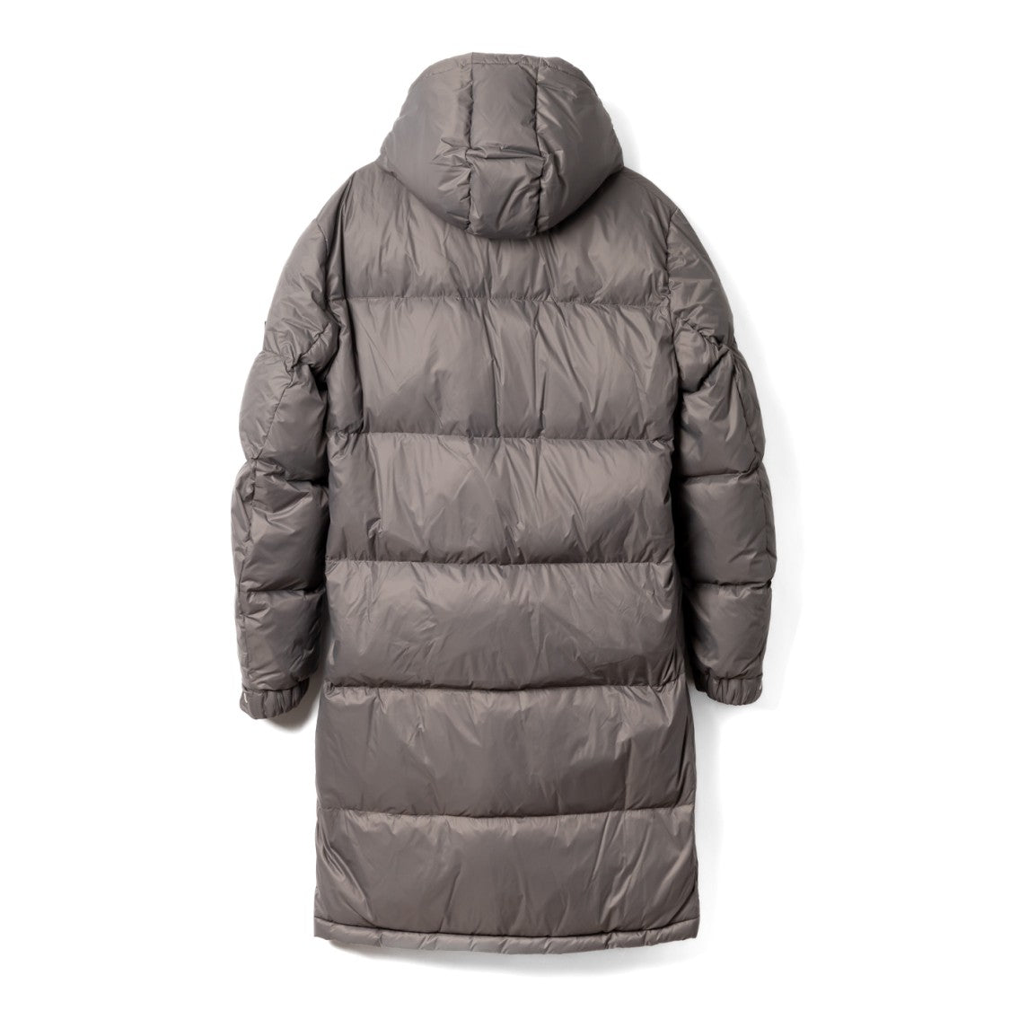 White Space Longline Grey Padded Coat With Detachable Hood