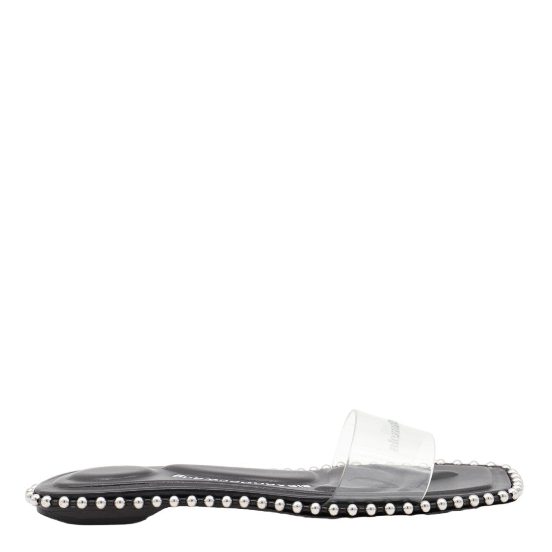 Alexander Wang Contoured Black Flats With Transparent Strap
