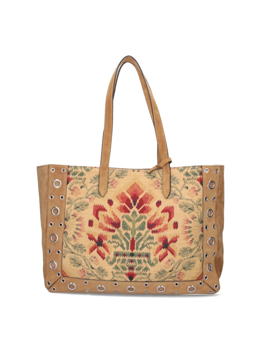 Valentino Garavani "Nellcôte" Large Tote Bag – Brown