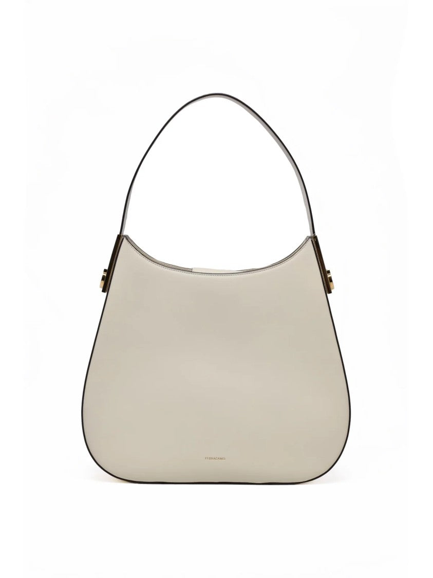 Ferragamo Spacious Hobo Bag With Suede-Lined Interior
