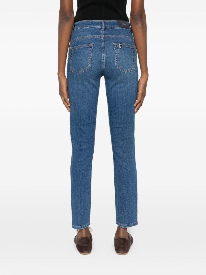 Liu Jo Straight-Leg Blue Jeans With Pocket Embellishments
