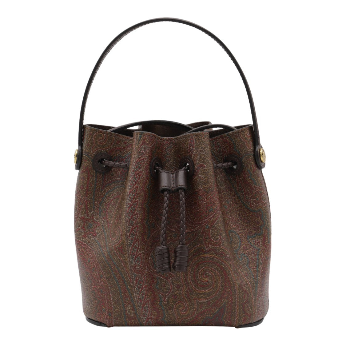Etro Bucket-Style Bag With Rich Brown Paisley Pattern
