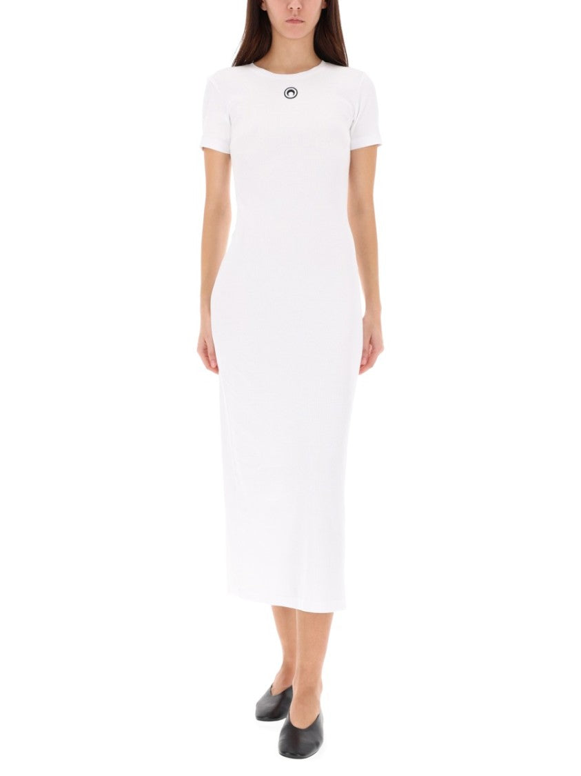 Marine Serre Midi Dress "Moon"