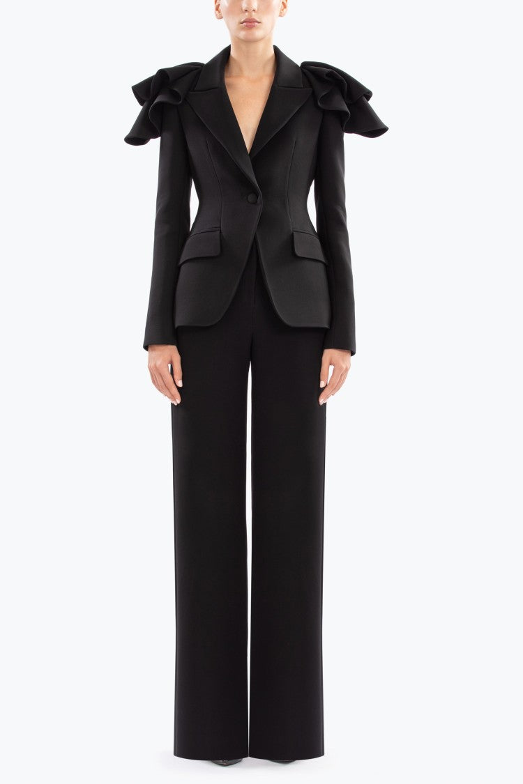Saiid Kobeisy Ruffled Tailored Jacket