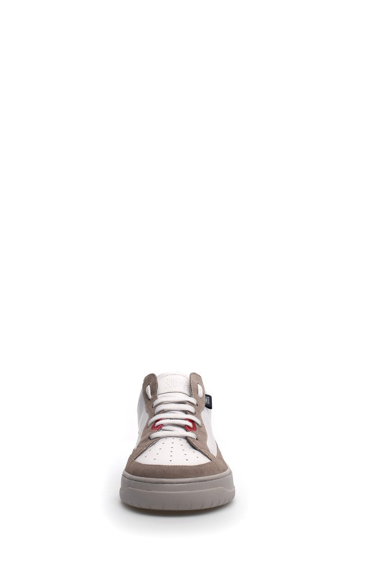 Candice Cooper Low-Top Lace-Up Shoes Taupe Suede Accents