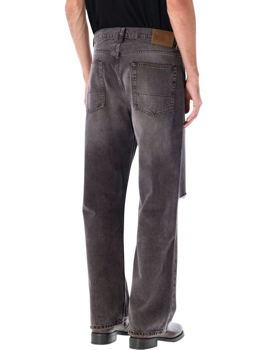 Our Legacy Relaxed Fit Wide Leg Denim Jeans