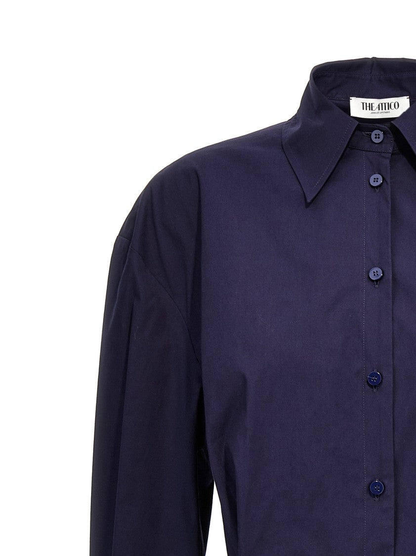 The Attico Tailored Mini Chemisier Dress With Button Closure