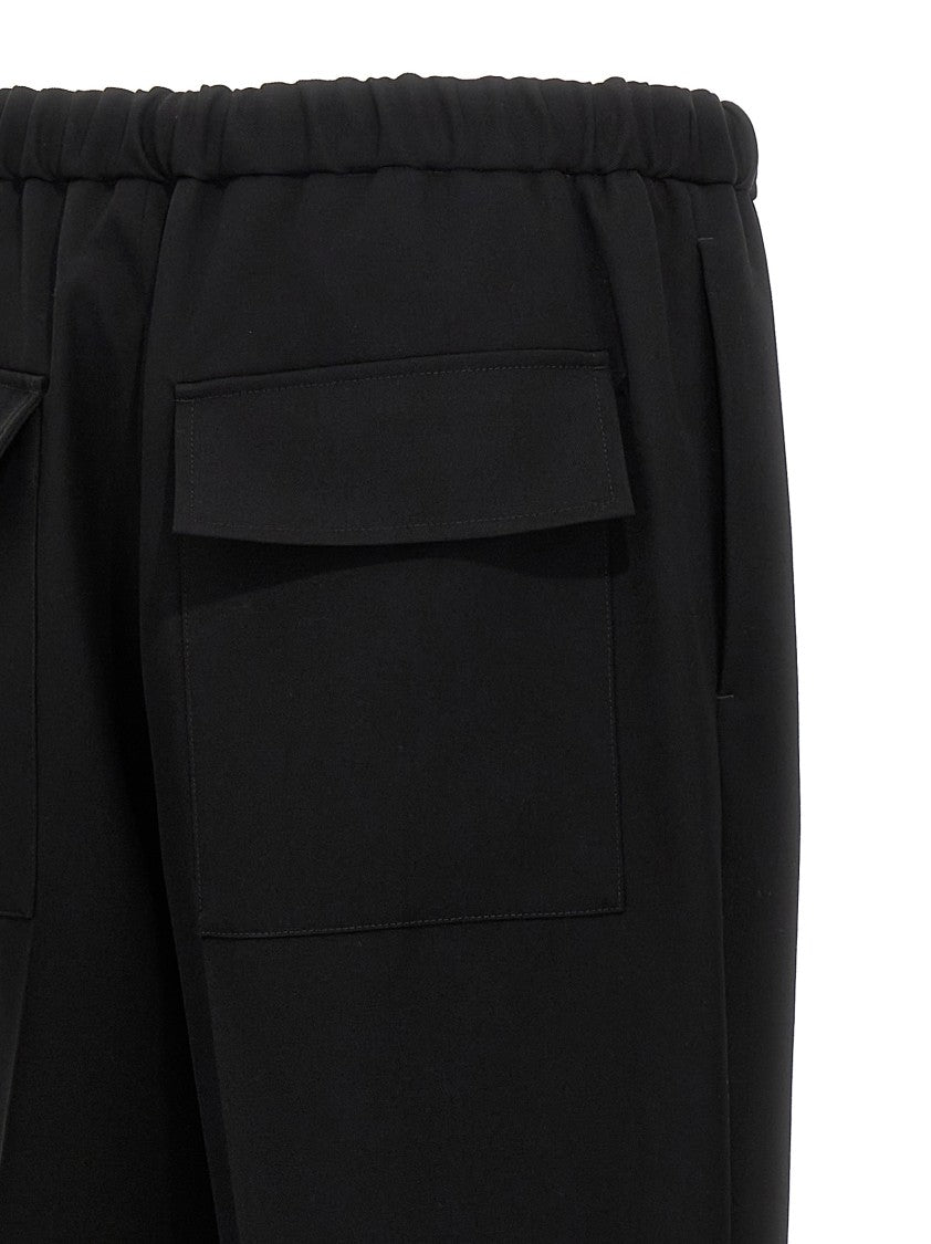 Jil Sander Relaxed-Fit Black Wool Trousers
