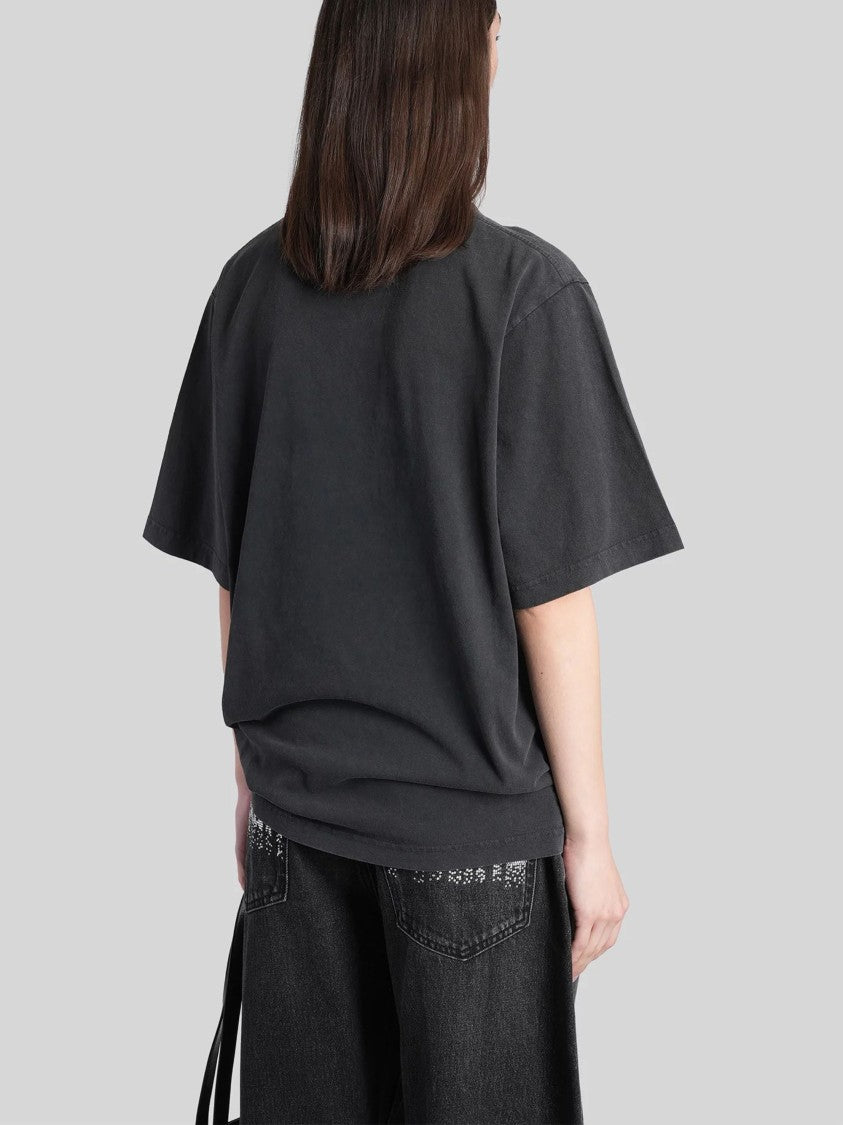 Alexander Wang Black Oversized Logo Cotton T-Shirt