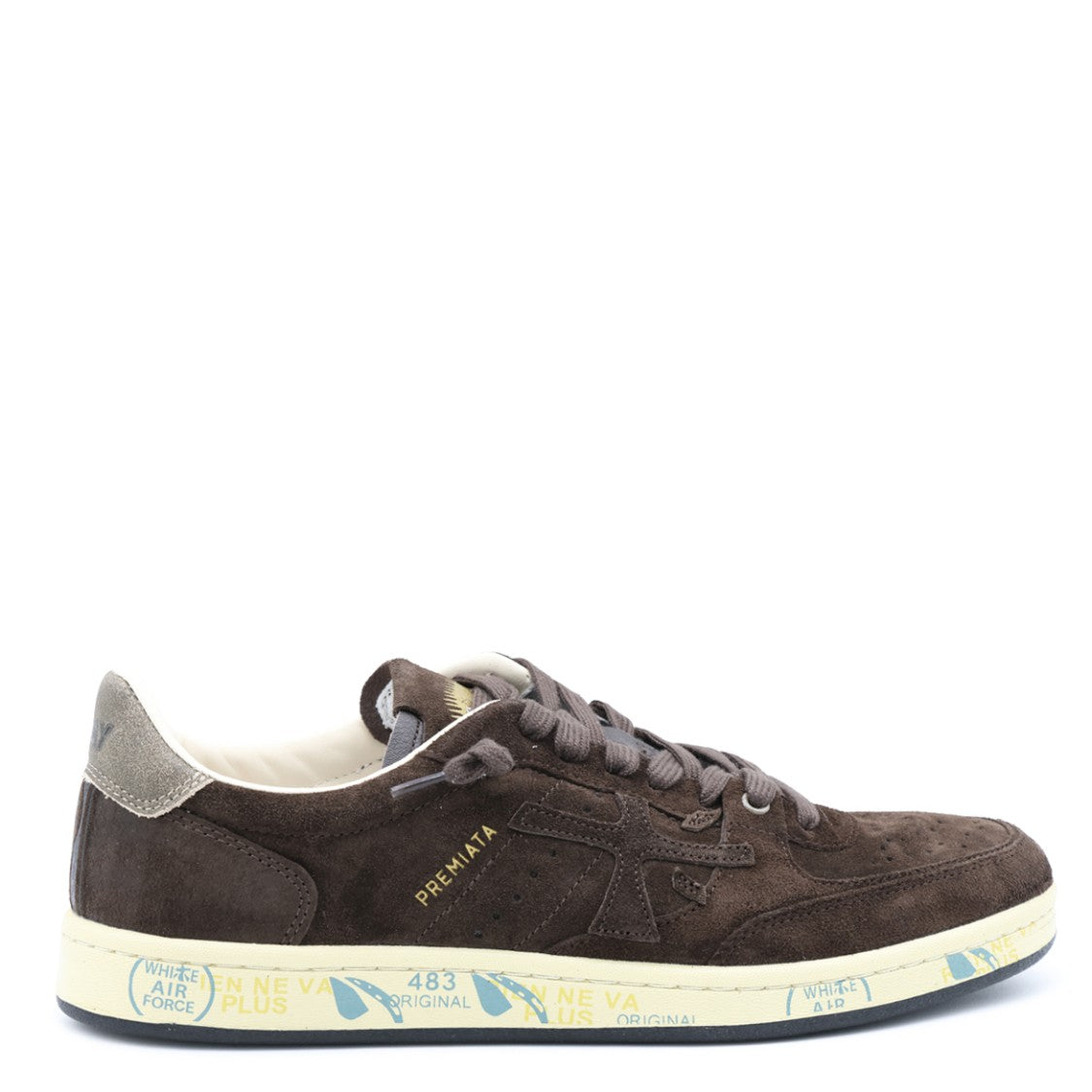 Premiata Dark Brown Suede Sneakers
