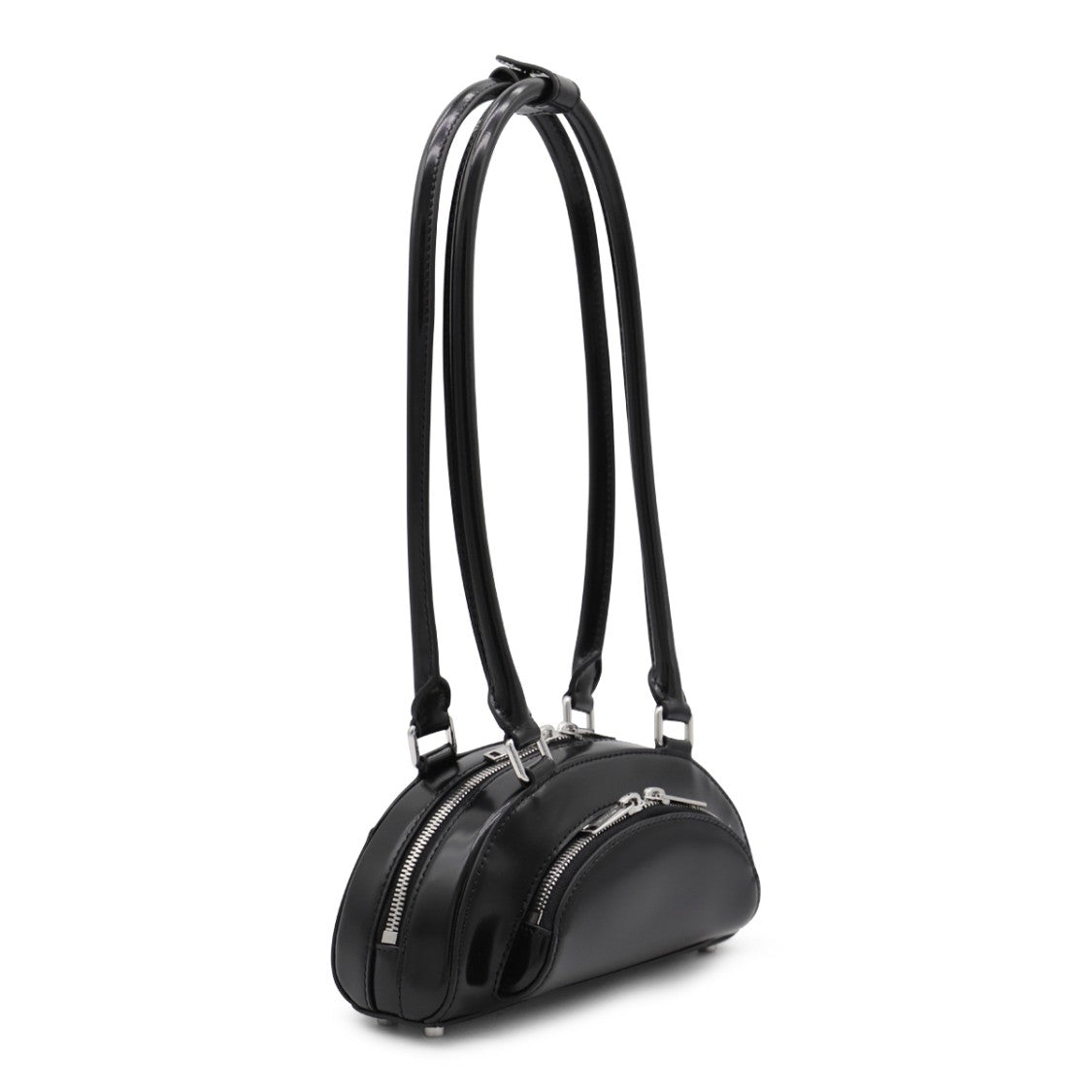 Self-Portrait Black Leather Mini Top Handle Bag