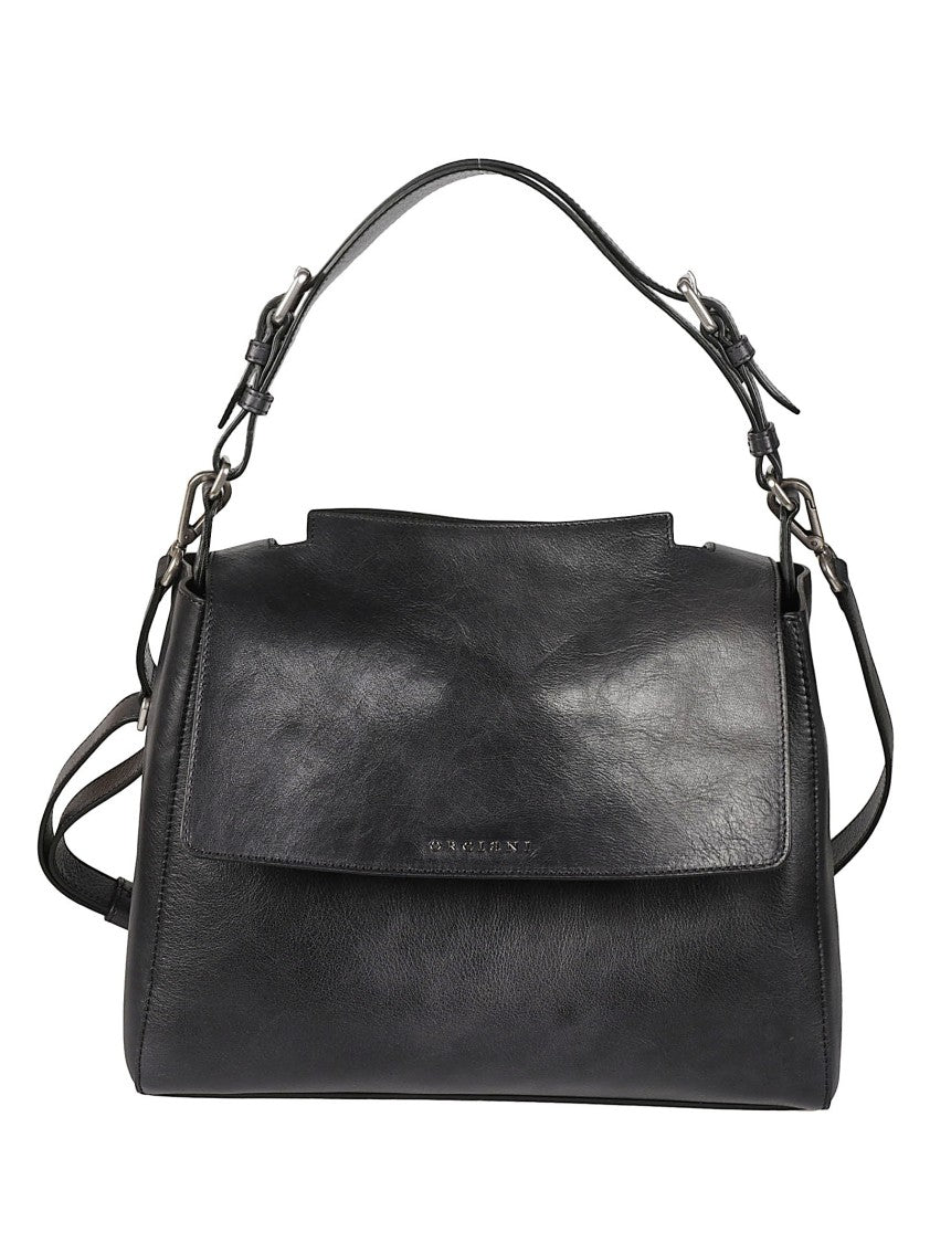 Orciani Sveva Medium Structured Calfskin Shoulder Bag