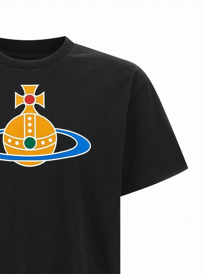Vivienne Westwood Short-Sleeve Cotton T-Shirt With Colorful Emblem