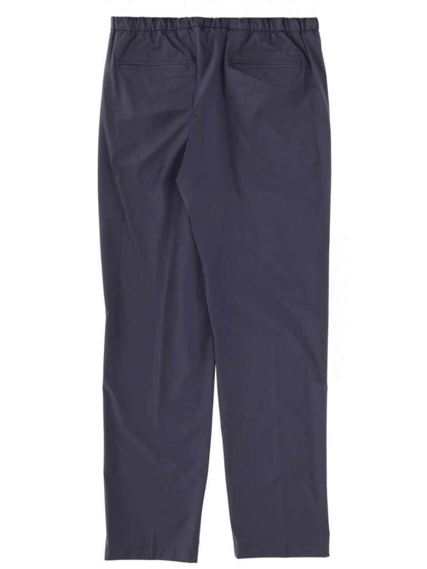 Herno Straight Leg Elastic Drawstring Smooth Pants Trousers