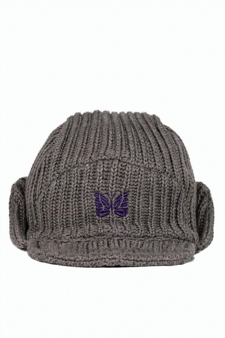 Needles Knitted Wool Cap With Folded Brim