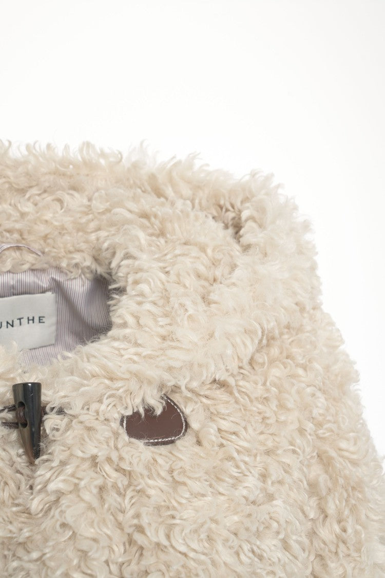 Munthe Relaxed-Fit Teddy Coat With Hood And Toggle Closure