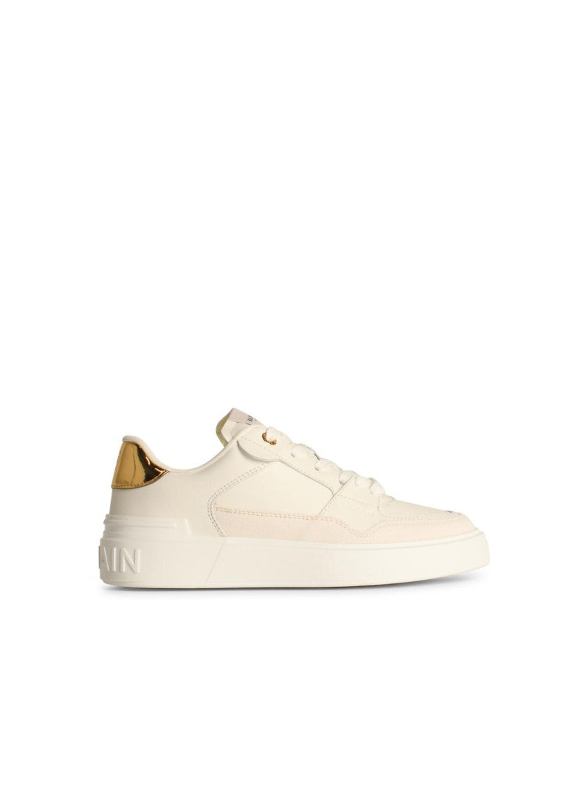 Balmain B-Court' White Leather Sneakers