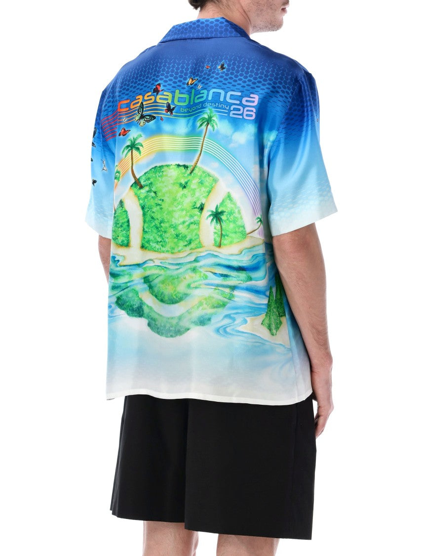 Casablanca Beyond Destiny Multicolor Silk Shirt