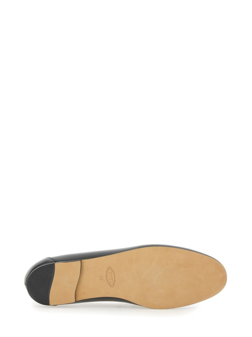 Tod's Pointed Toe Leather Loafers