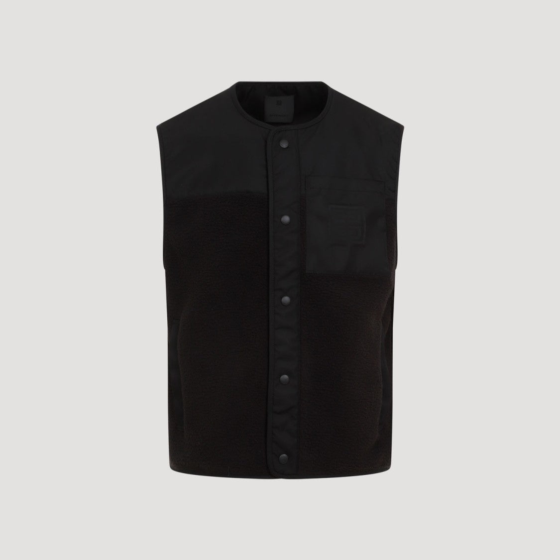 Givenchy Black Mix Material 4G Pocket Vest