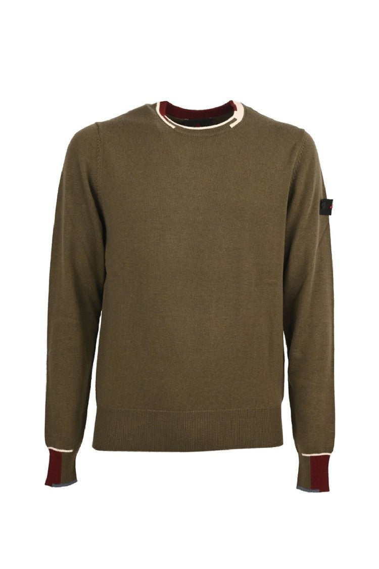 Peuterey Multicolor Crew Neck Knitwear With Ribbed Cuffs