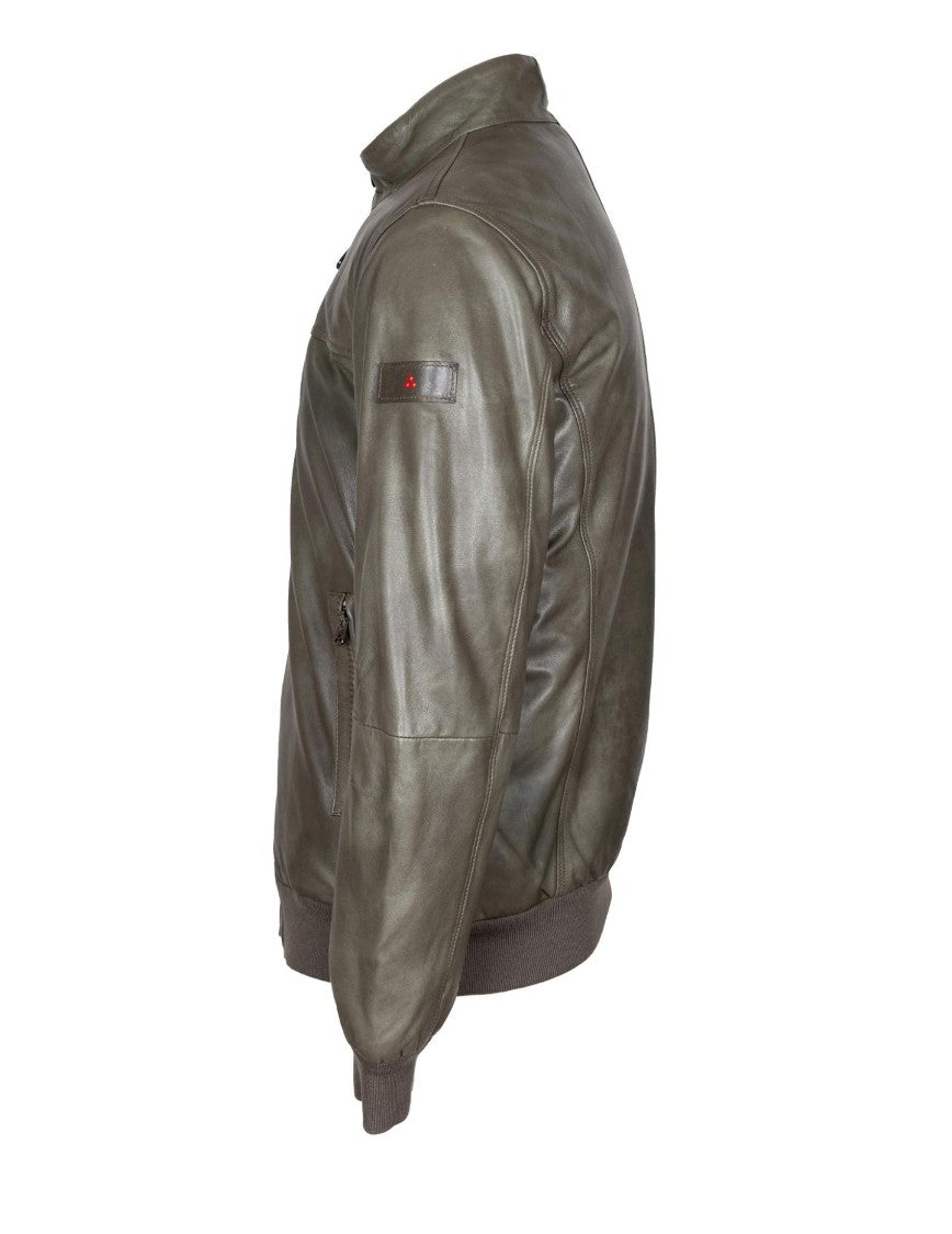 Peuterey Fiona Leather Jacket, Green