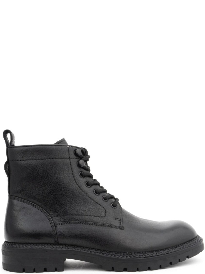 La Conte Cow Leather Ankle Boots With Velvet Lining