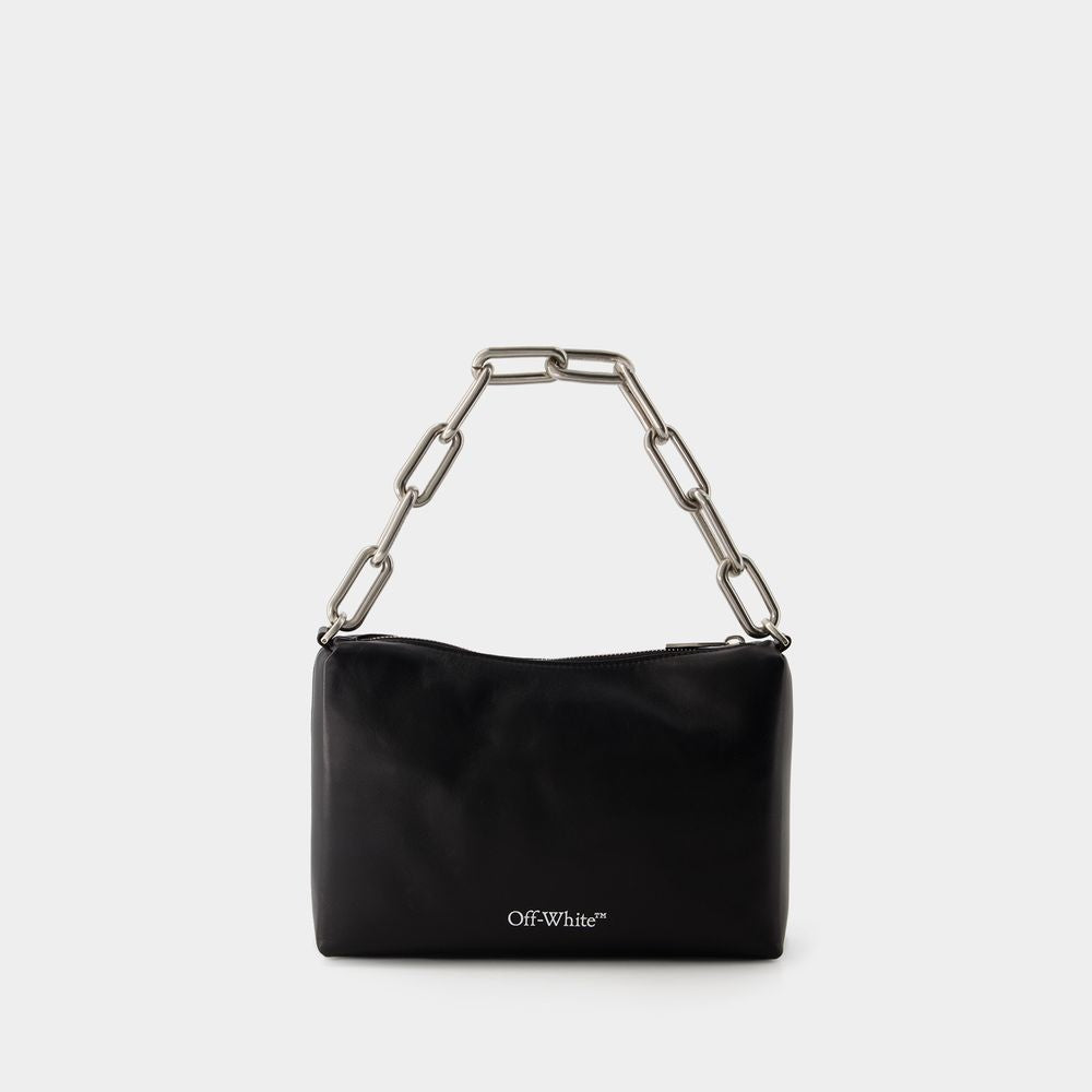 Off-White Block Quote Bag - Leather - Black/ Silver