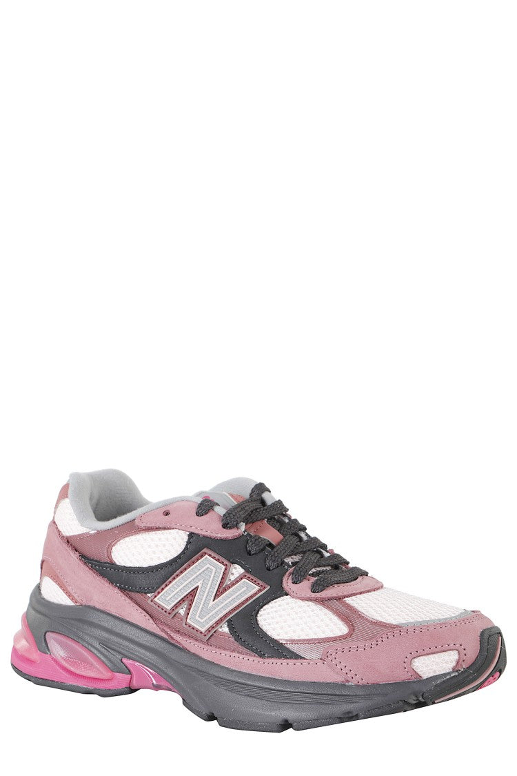 New Balance Pink 2010 Side Logo Leather Inserts Polyester Sneakers