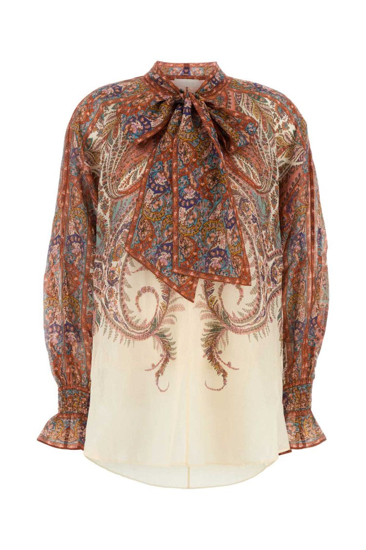 Zimmermann Printed Ramie Rhiannon Blouse