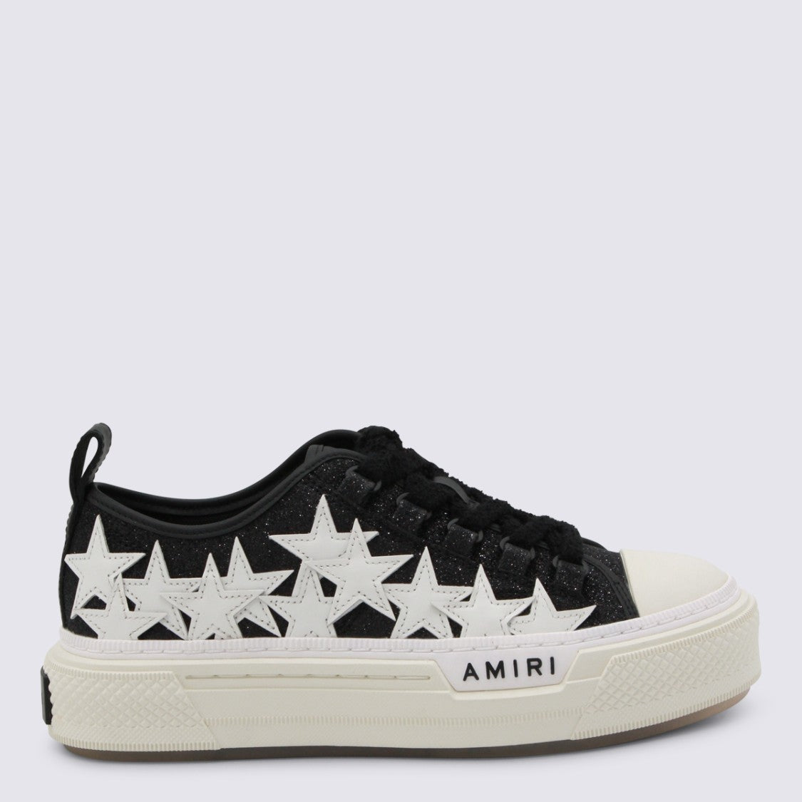 Amiri Black Leather Stars Court Sneakers