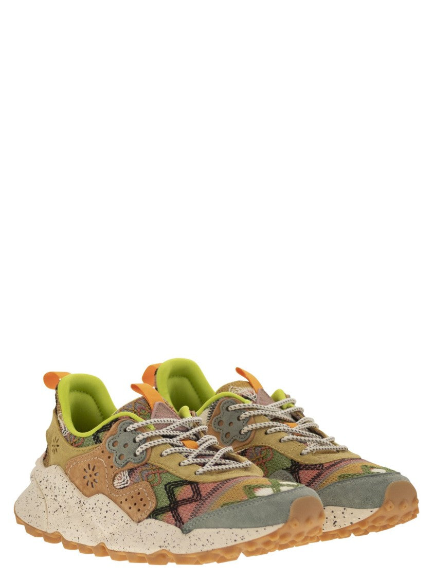 Flower Mountain Kotetsu - Sneakers In Suede And Technical Fabric