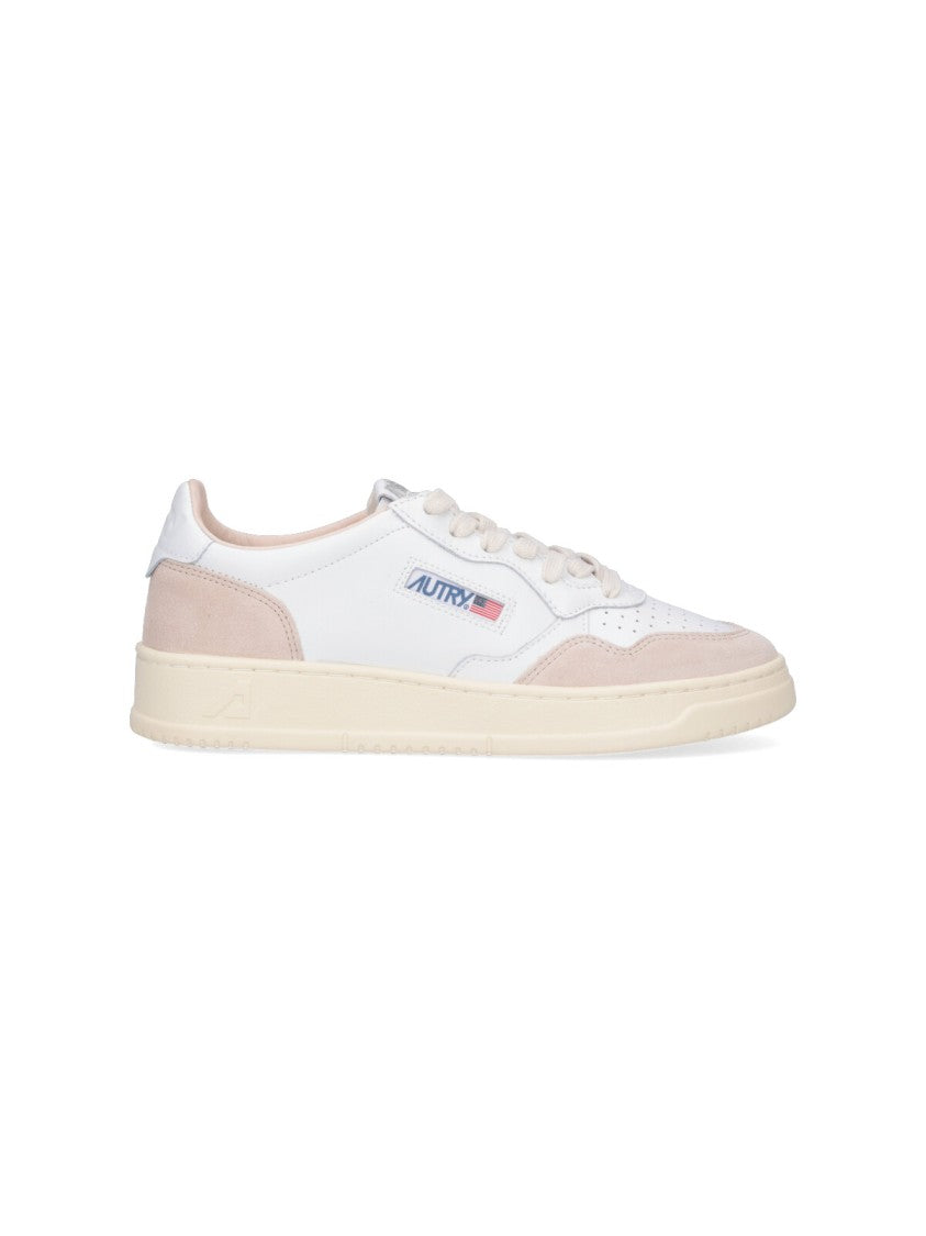 Autry White Medalist Leather Low Sneakers