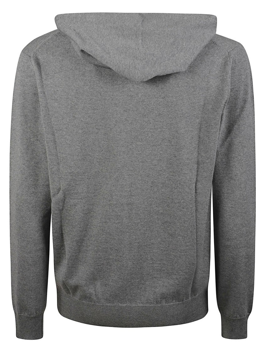 Altea Full-Zip Hooded Soft Virgin Wool Sweater