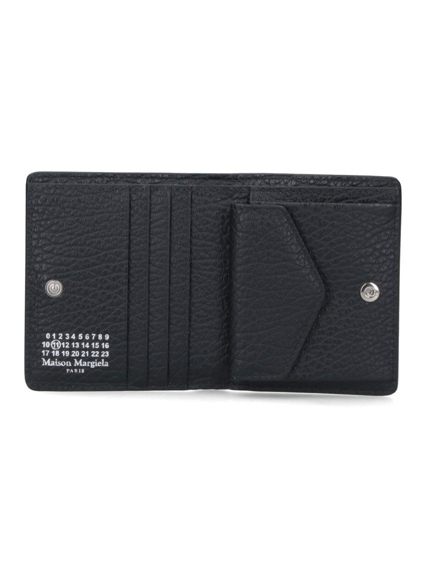 Maison Margiela Black Grain Leather Four Stitches Holder