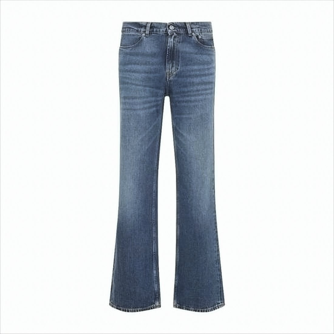 Our Legacy Classic Blue Denim Pants With Flared Leg
