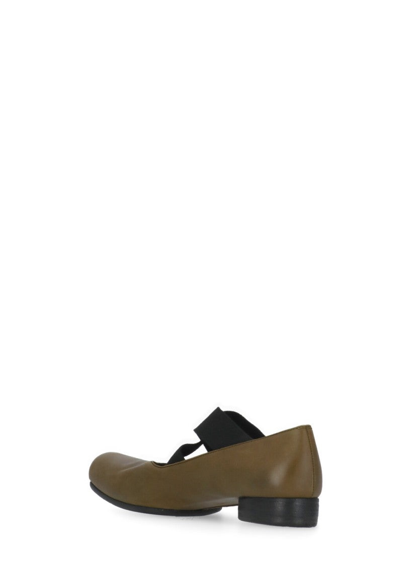 Uma Wang Brown Smooth Leather Ballet Shoes