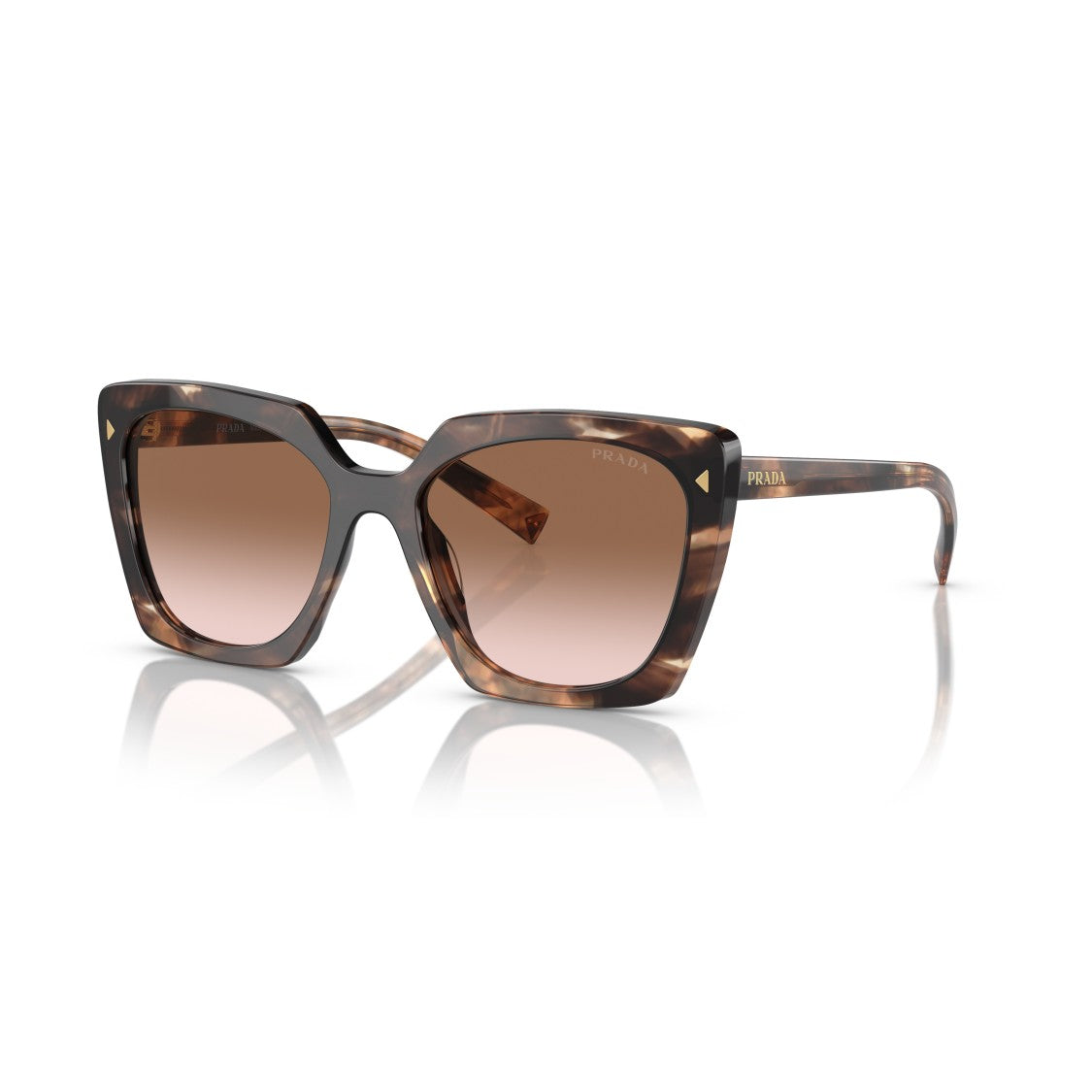 Prada 0Pr 23Zs Oversized Square Frame Tortoiseshell Sunglasses