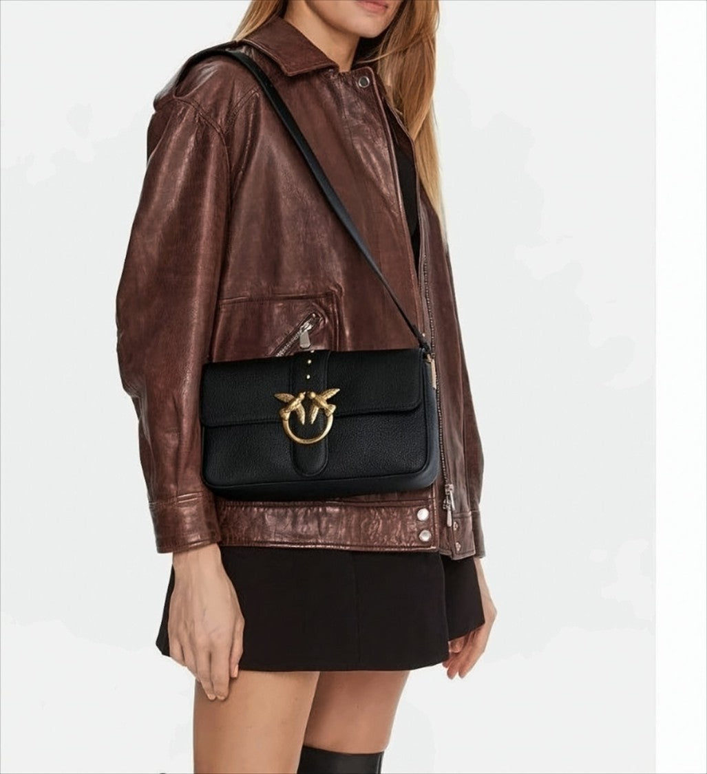 Pinko Pebbled Texture Shoulder Bag