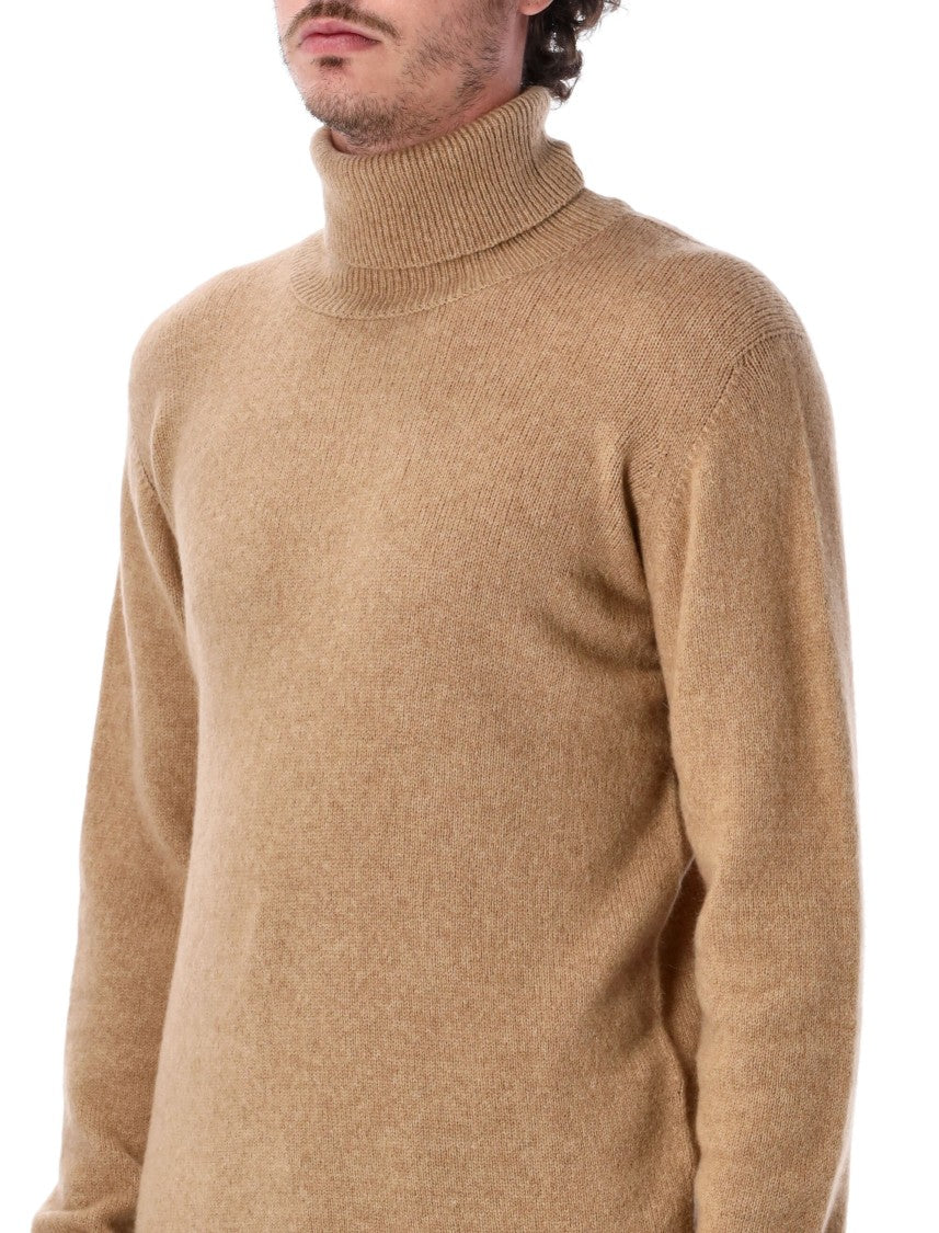 Roberto Collina Ribbed High-Neck Sweater With Soft Knit Texture