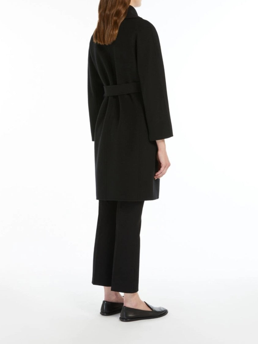 Max Mara Messi Belted Shawl Collar Knee-Length Coat