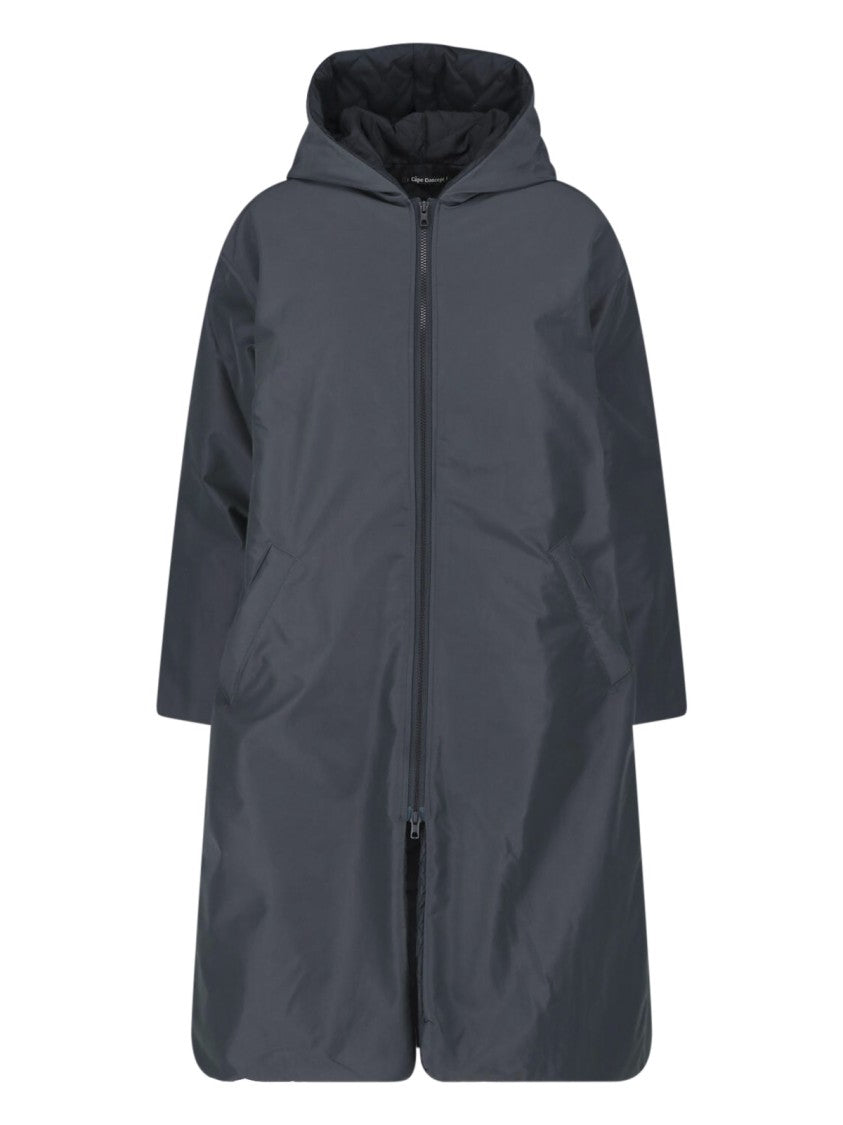 Cape Concept Dark Grey Water-Repellent Econyl-Cotton Hooded Jacket