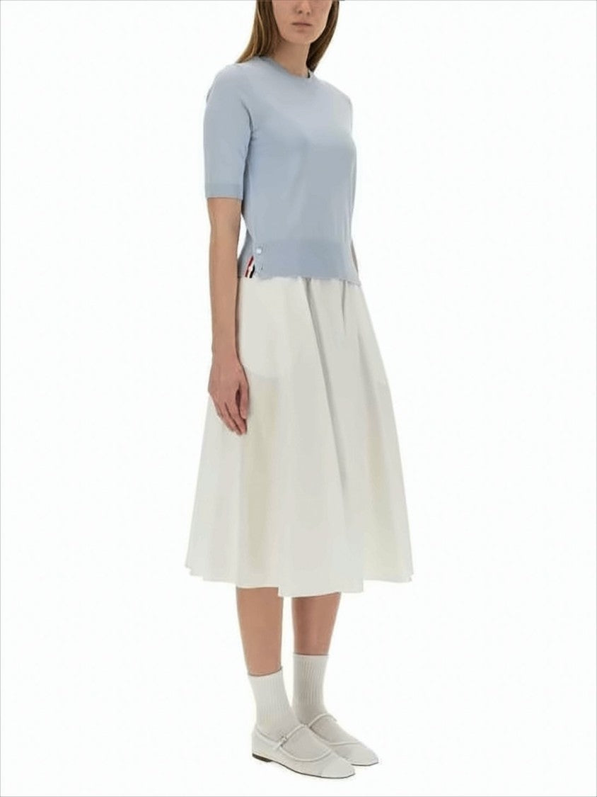 Thom Browne Light Blue Knit Top