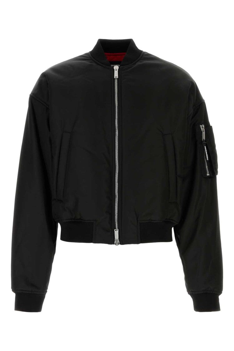 Dsquared2 Black Nylon 80 S Bomber Jacket